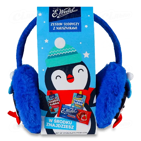 Набір E.Wedel шоколад+шоколадний крем+навушники, 200г