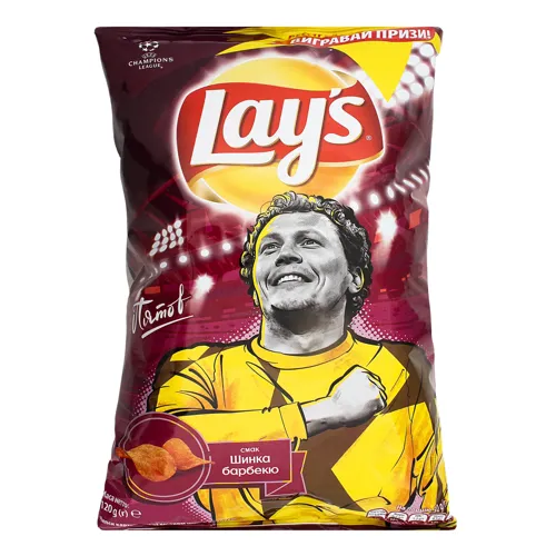 Чіпси картопляні зі смаком шинки барбекю Lay's м/у 120г