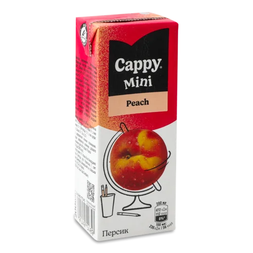 Нектар Персиковий Mini Cappy, н/о, 200мл