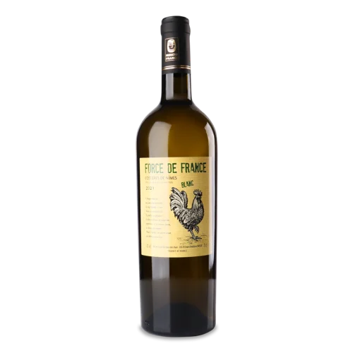 Вино Біле Сухе В/ґ Costières De Nîmes Force De France, 0.75л, 13%