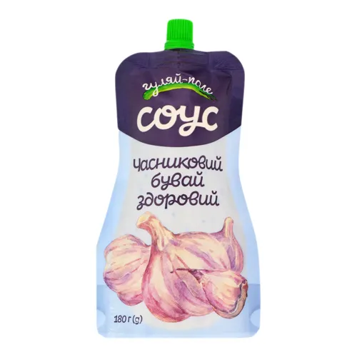 Соус Часниковий бувай здоровий Гуляй-поле д/п 180г