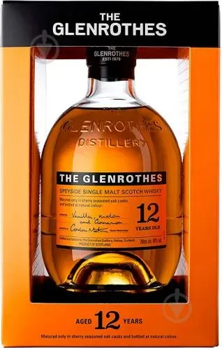 Віскі ГЛЕНРОТЕС 12 років, 0.7 л