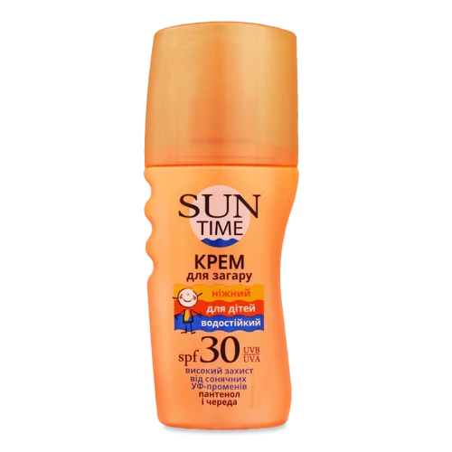 Дитячий Водостійкий Крем для Засмаги SPF 30 Sun Time, 150мл
