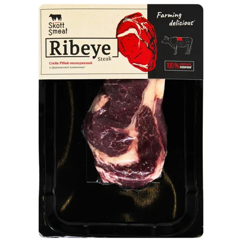 Стейк яловичий Skott Smeat Ribeye на кістці охолоджений
