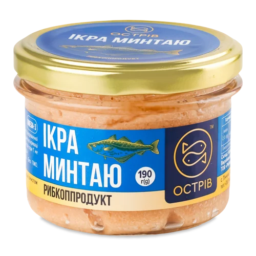 Ікра Мінтаю Пробійна Солона, з/б 190 г