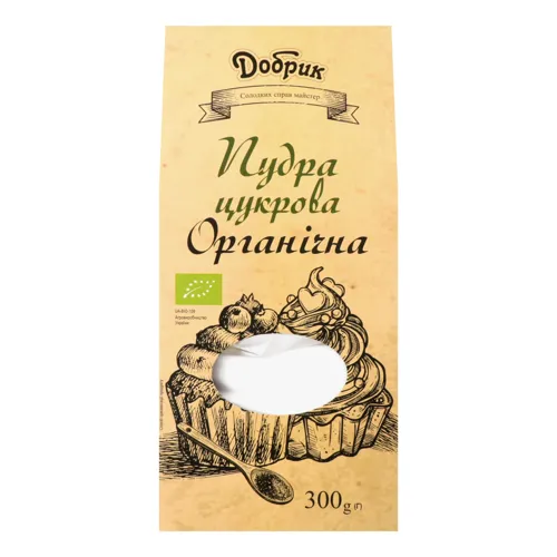 Пудра цукрова Органічна Добрик к/у 300г