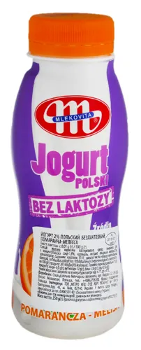 Йогурт 2% безлактозний Помаранча-меліса Mlekovita 250г