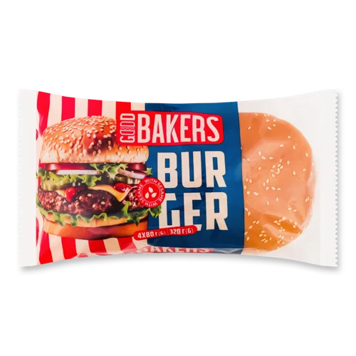 Булочка для Бургера З Кунжутом Burger Good Bakers, м/у 4х80г, в/ґ