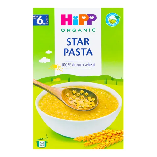 Макарони для дітей від 6міс Зірочки Organic Hipp к/у 320г