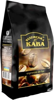Кава в зернах Віденська кава Espresso de lux 500г