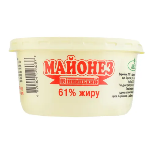 Майонез 61% Вінницький Авіс п/у 230г