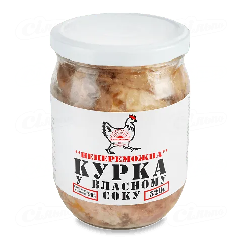 Курка «Ярмолинці» у власному соку, 520г