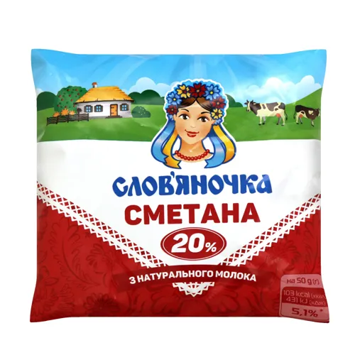 Сметана 20% Сло'вяночка м/у 380г