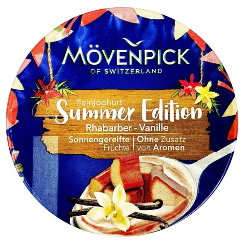 Йогурт Movenpick Summer edition ревінь-ваніль 13%, 150г