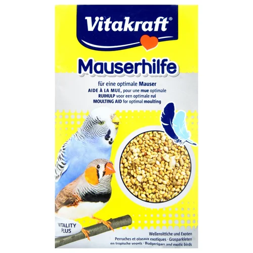 Вітаміни Vitakraft Mauserhilfe для хвилястих папуг та екзотичних птахів під час линьки 20г