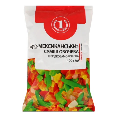 Овочева Суміш Швидкозаморожена По-Мексиканськи, ТМ '1', 400г