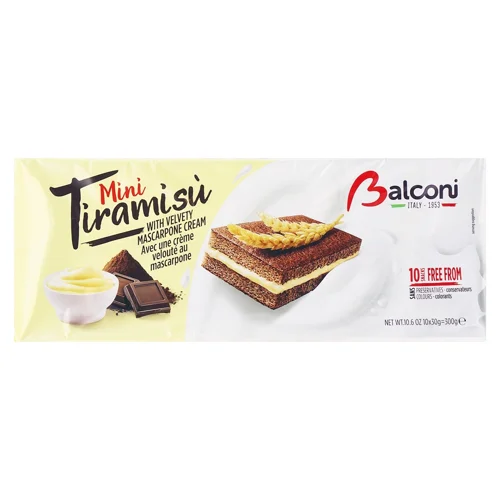 Бісквіти Balconi Тірамісу міні 10шт*30г