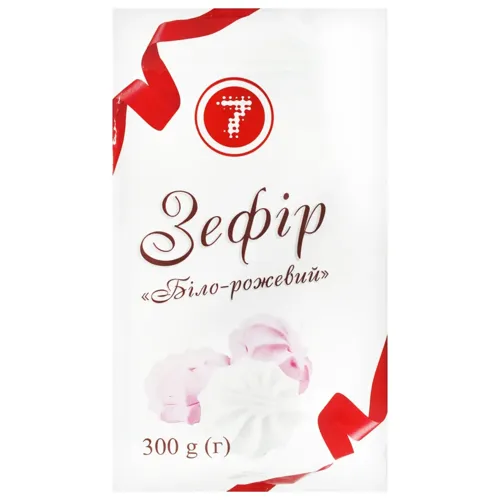 Зефір 7 біло-рожевий 300г