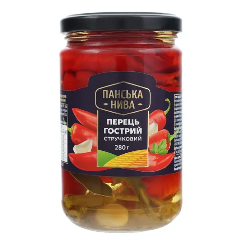 Перець Панська Нива Гострий маринований 280г т/офф