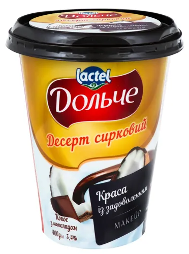 Десерт сирковий 3.4% Кокос-шоколад Дольче ст 400г