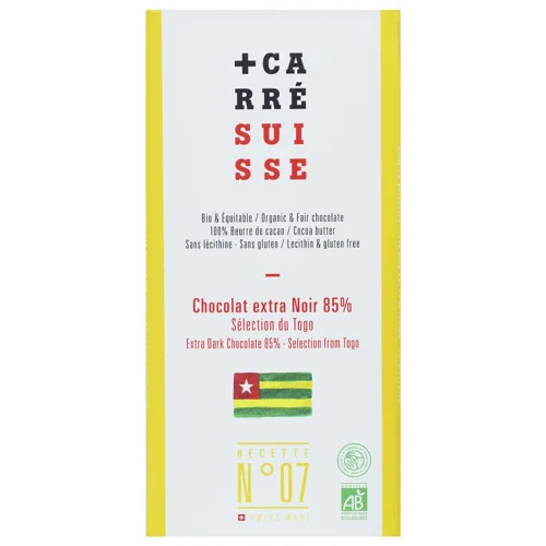 Шоколад чорний Carre Suisse Togo 85% 100г