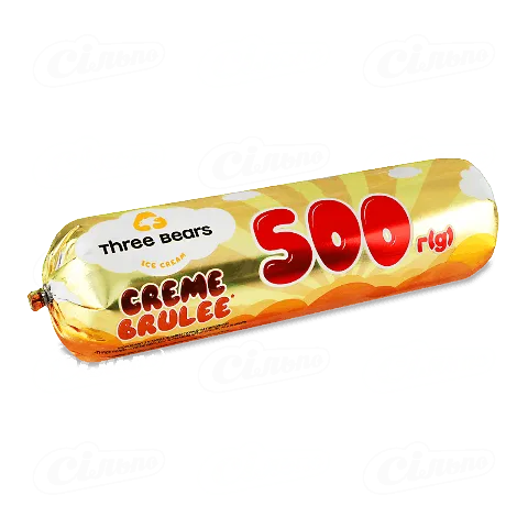 Морозиво Три ведмеді Крем-брюле 12%, 500г
