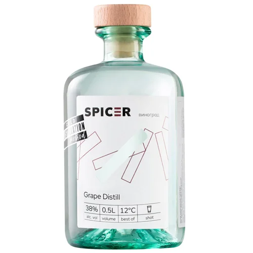 Дистилят Spicer виноградно-яблучний 38% 0,5л