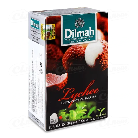 Чай чорний Dilmah Лічі, 20*1,5г/уп