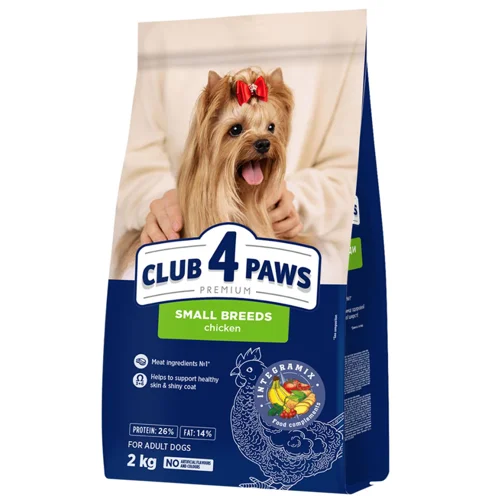 Корм сухий Club 4 Paws Premium з куркою для собак малих порід 2кг