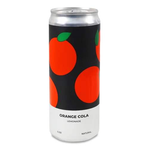 Напій Безалкогольний Середньогазований Orange Cola Лимонад, 0.33л