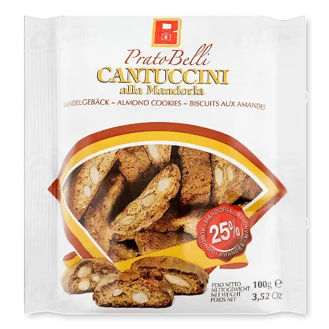Кантучіні Biscottificio Belli Pratobelli мигдаль 20%, 100г