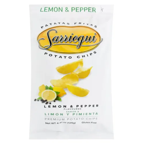 Чіпси Sarriegui картопляні зі смаком лимону та перцю 125г
