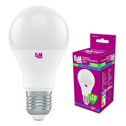 Лампа ELM Led B60 12W PA10S E27 4000 18-0179
