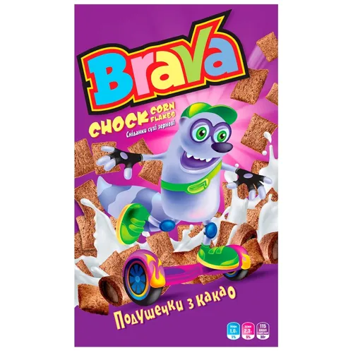 Сніданки сухі Brava Шоко подушечки з какао 100г