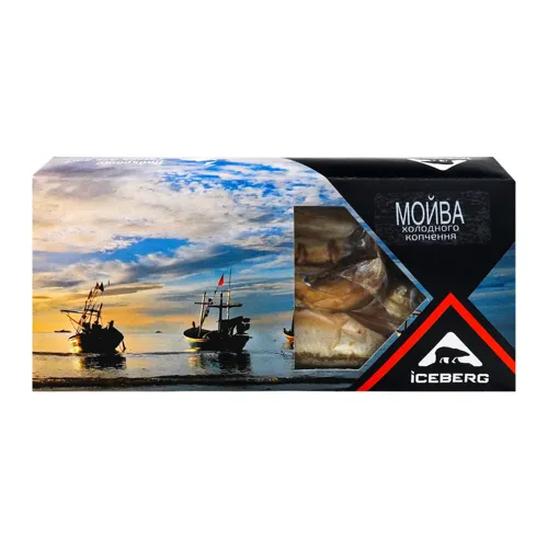 Мойва Iceberg холодного копчення в картонній упаковці 200г