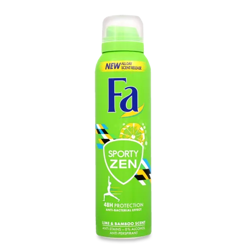 Антиперспірант Lime&Bamboo Scent Sporty Zen Fa 150 мл