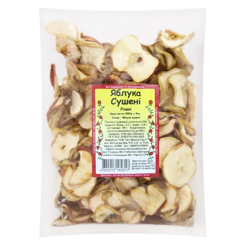 Яблука Світ фруктів сушені різані 200г