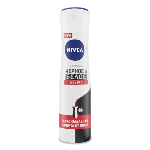 Антиперспірант Max Pro Чорне та Біле Nivea, 150 мл