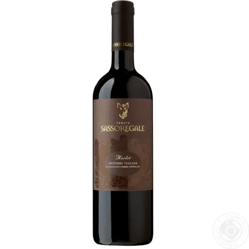 Вино Sassoregale Merlot червоне сухе 0,75л