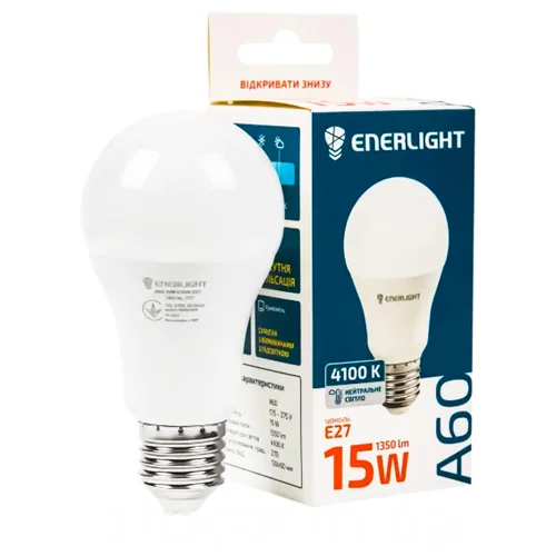 Лампа Enerlight світлодіодна А60 15Вт 4100K E27