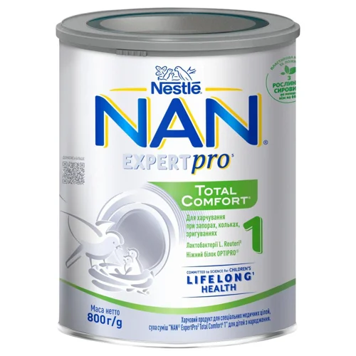 Суміш молочна суха NESTLÉ® NAN® ExpertPro Total Comfort 1 для спеціальних медичних цілей для дітей з народження 800г