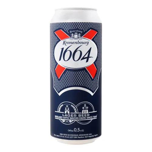 Пиво 0.5л 5% світле пастеризоване Kronenbourg 1664