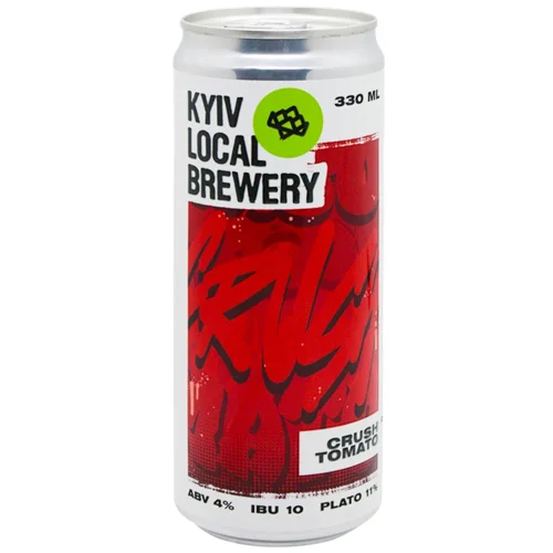 Пиво Kyiv Local Brewery Crush Tomato світле нефільтроване 4% 0,33л
