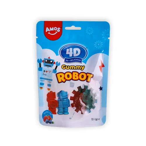 Цукерки Amos Роботи 4D асорті желейні