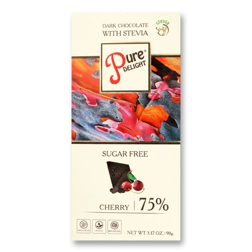 Шоколад Чорний 75% Cherry Pure Delight, к/у 90г