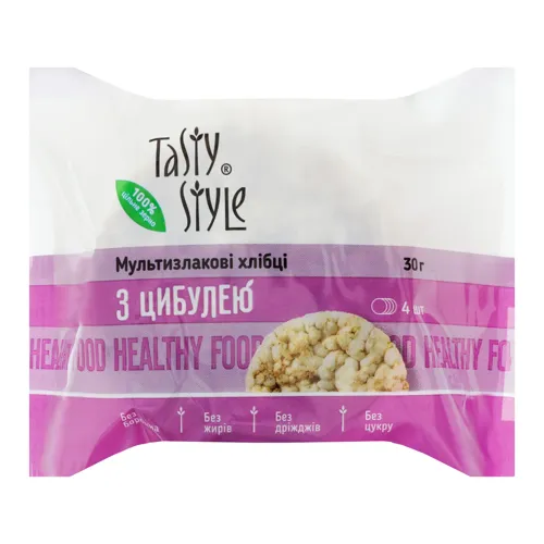 Хлібці мультизлакові з цибулею Tasty Style м/у 30г