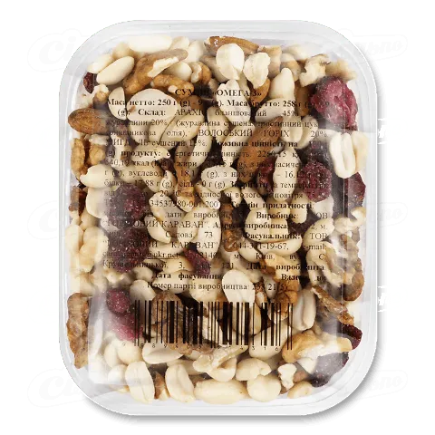 Суміш горіхів і сухофруктів «Омега-3», 250г