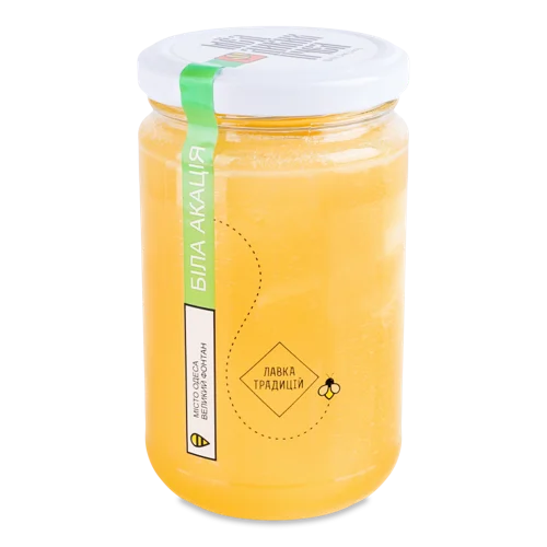 Мед Біла Акація, Вищого Ґатунку, Скляна Банка, 420г