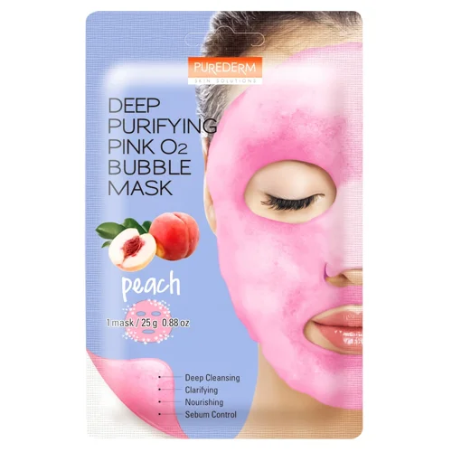 Маска для обличчя Purederm Персик і кисень 25г
