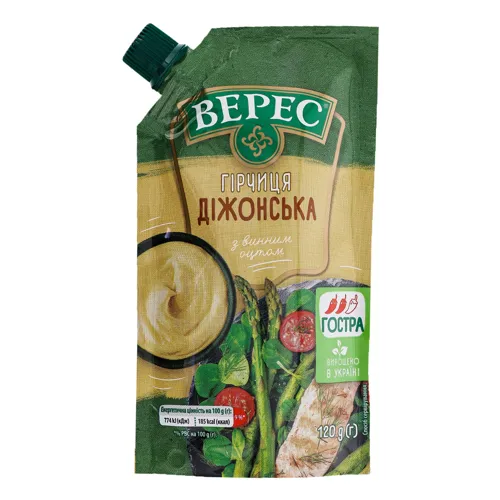 Гірчиця з винним оцтом Діжонська Верес д/п 120г